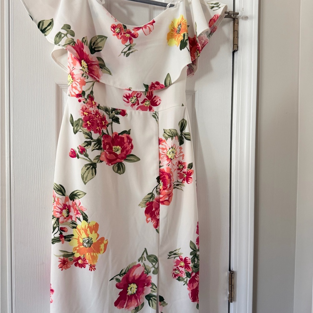 Floral Off-Shoulder Midi Dress